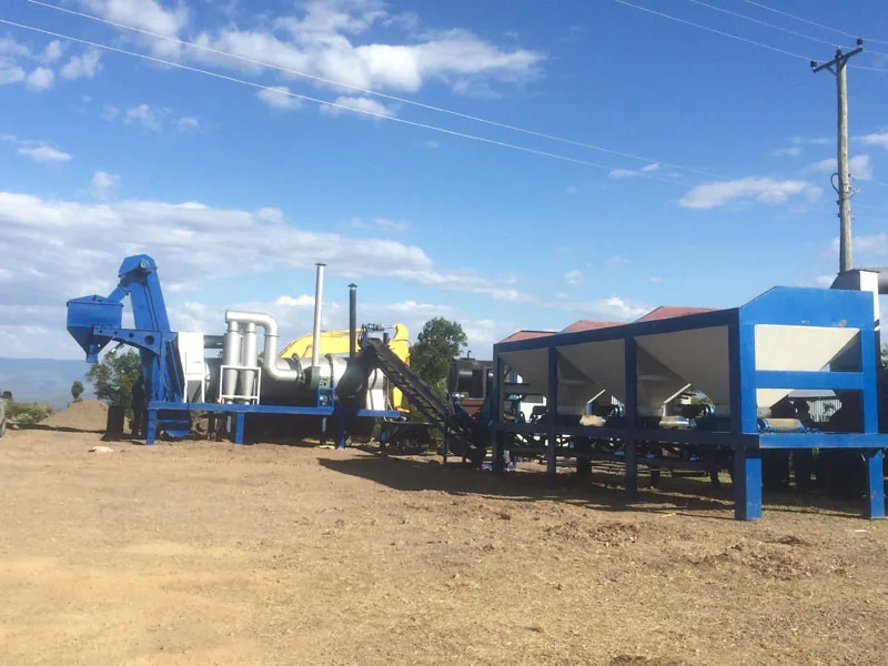 Asphalt production plant for road construction